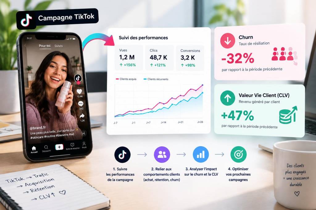 Comment mesurer précisément l'impact d'une campagne tiktok sur le churn et la valeur vie client