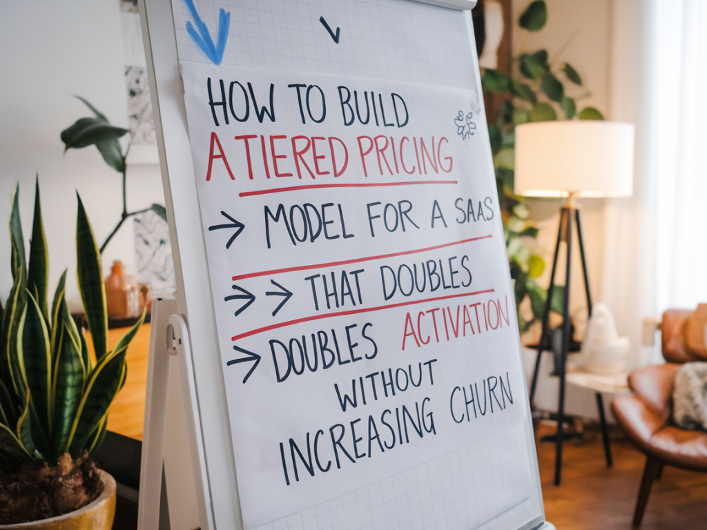 Comment bâtir un pricing à palier pour un saas b2b qui double l'activation sans augmenter le churn