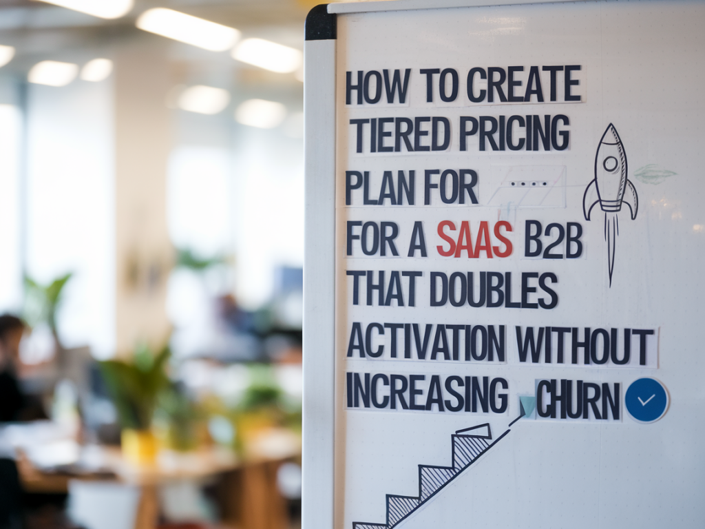 Comment créer un plan de prix à paliers pour un saas b2b qui double l'activation sans augmenter le churn