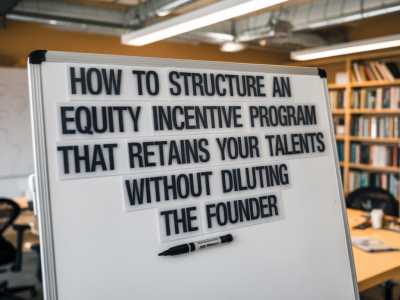 Comment structurer un programme d'incitation en equity qui retient vos talents sans diluer le fondateur